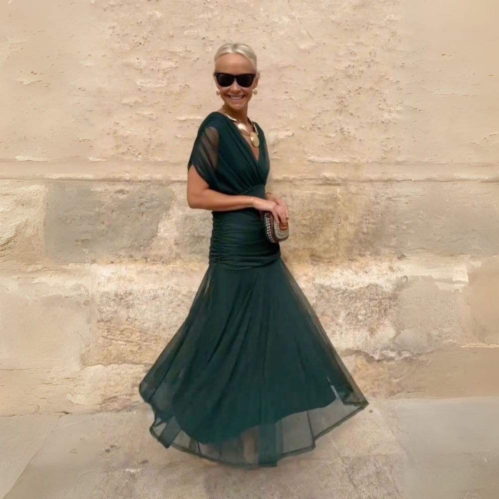 Eloise™|Elegant V-neck Maxi Dress