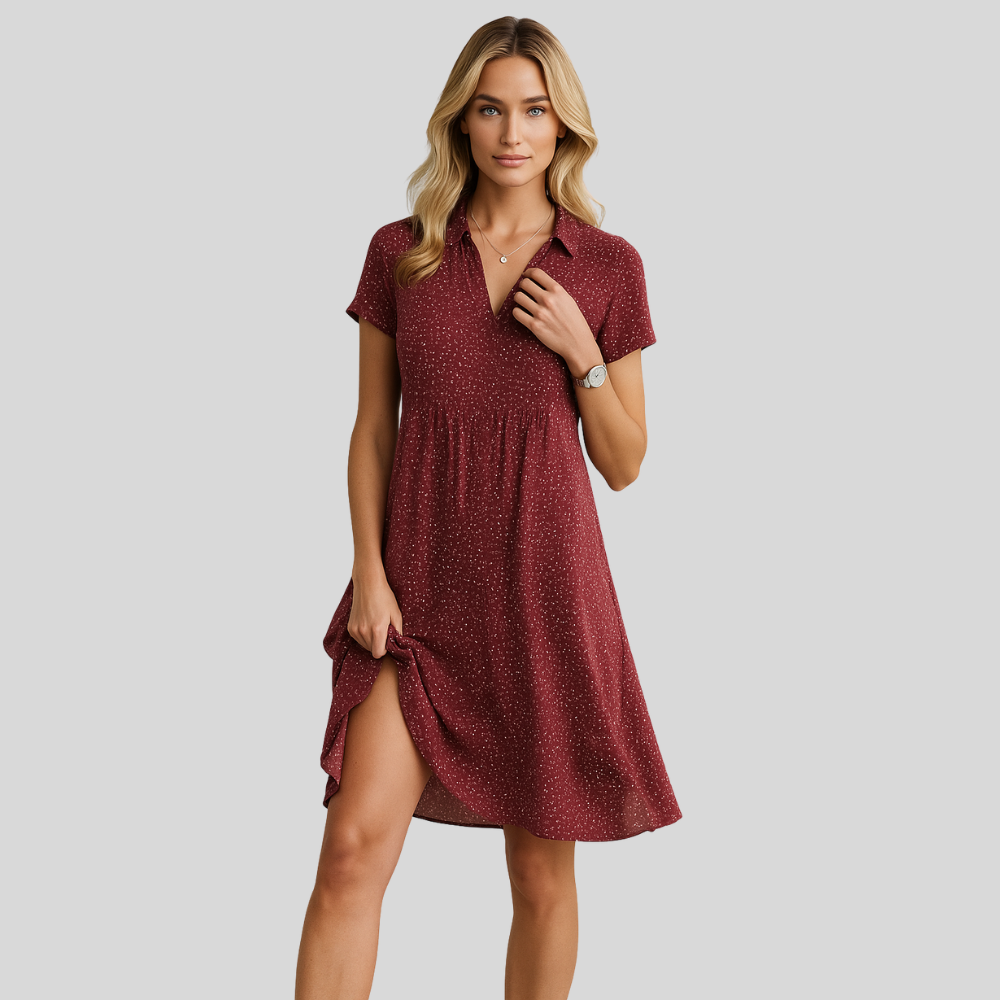 Jamie™|Short Sleeve Midi Dress