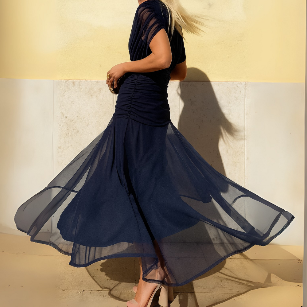 Clementine™|Elegant Mesh Boutonniere Dress