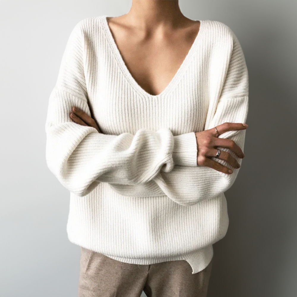 Hazel™|Soft layered knit sweater