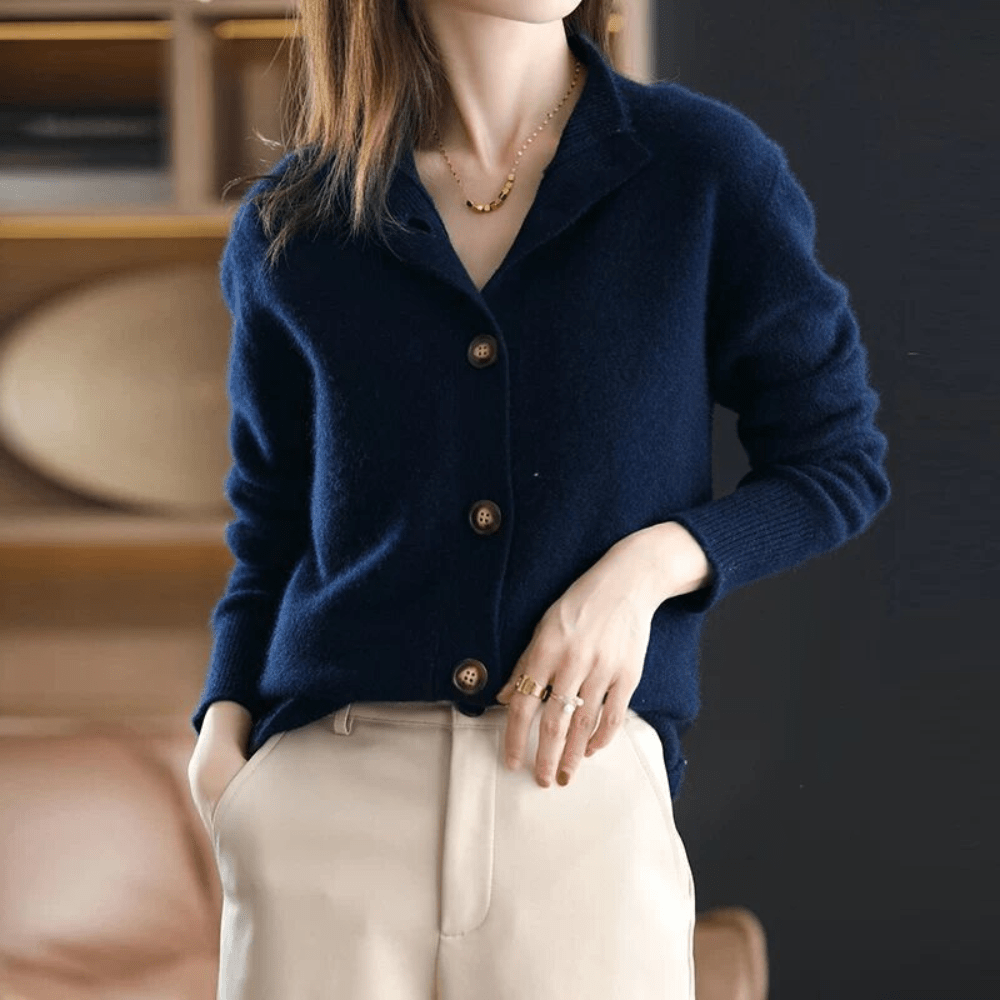 Bella|Luxurious Cashmere Knit Cardigan