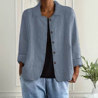 Adeline™|Light Shirt Jacket In A Linen Blend