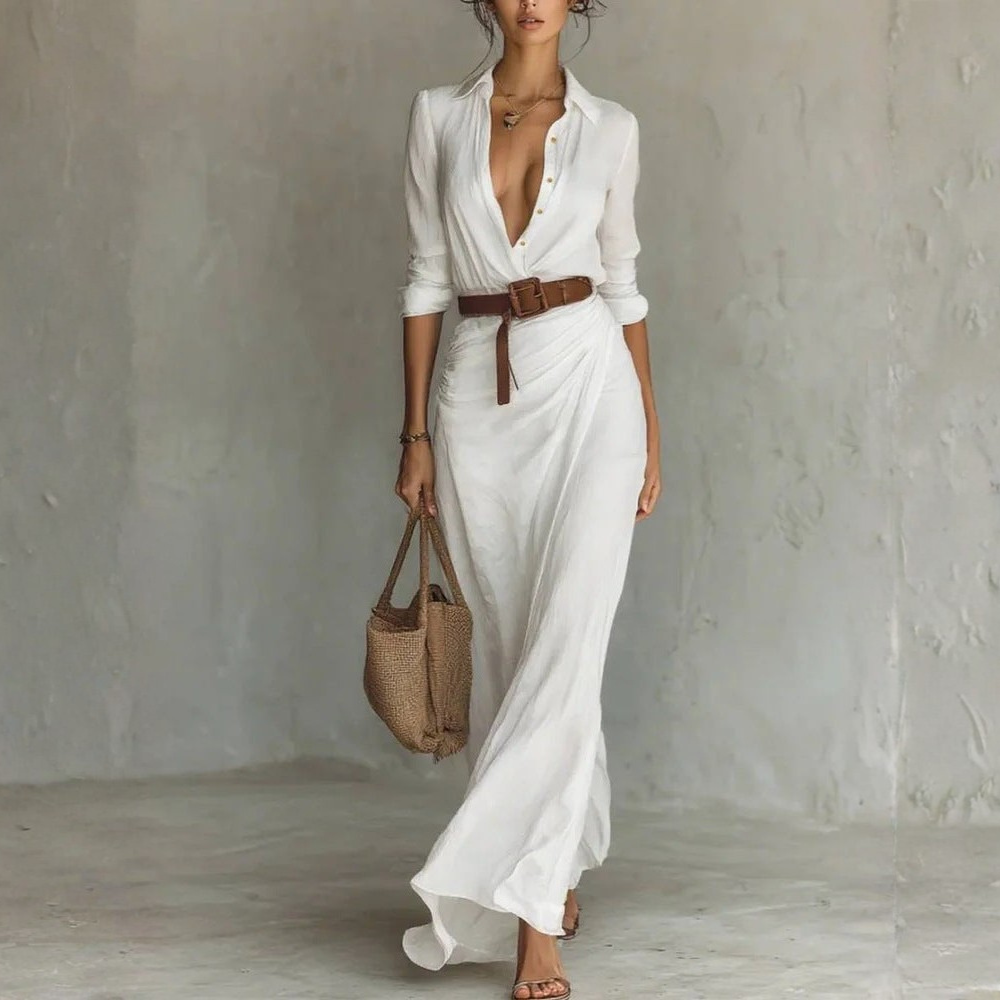 Hallie™|Elegant Dress with Belt