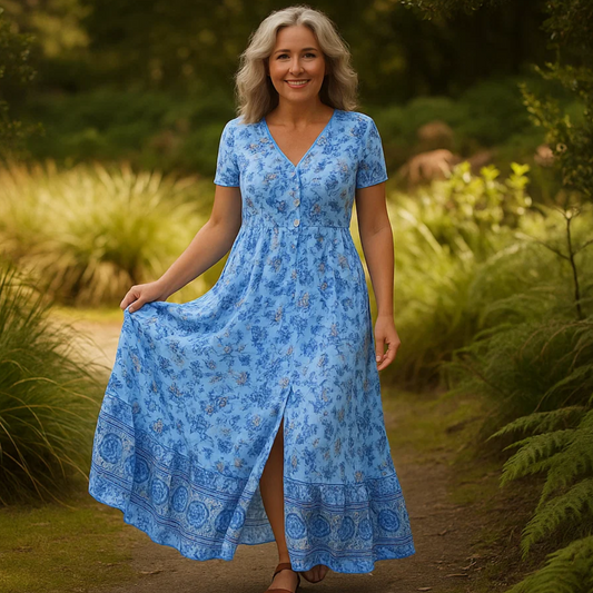 Greta™|V-Neck Dress