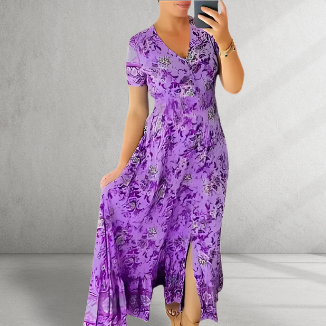Greta™|V-Neck Dress