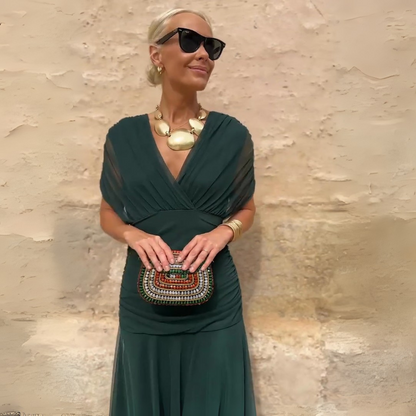 Eloise™|Elegant V-neck Maxi Dress