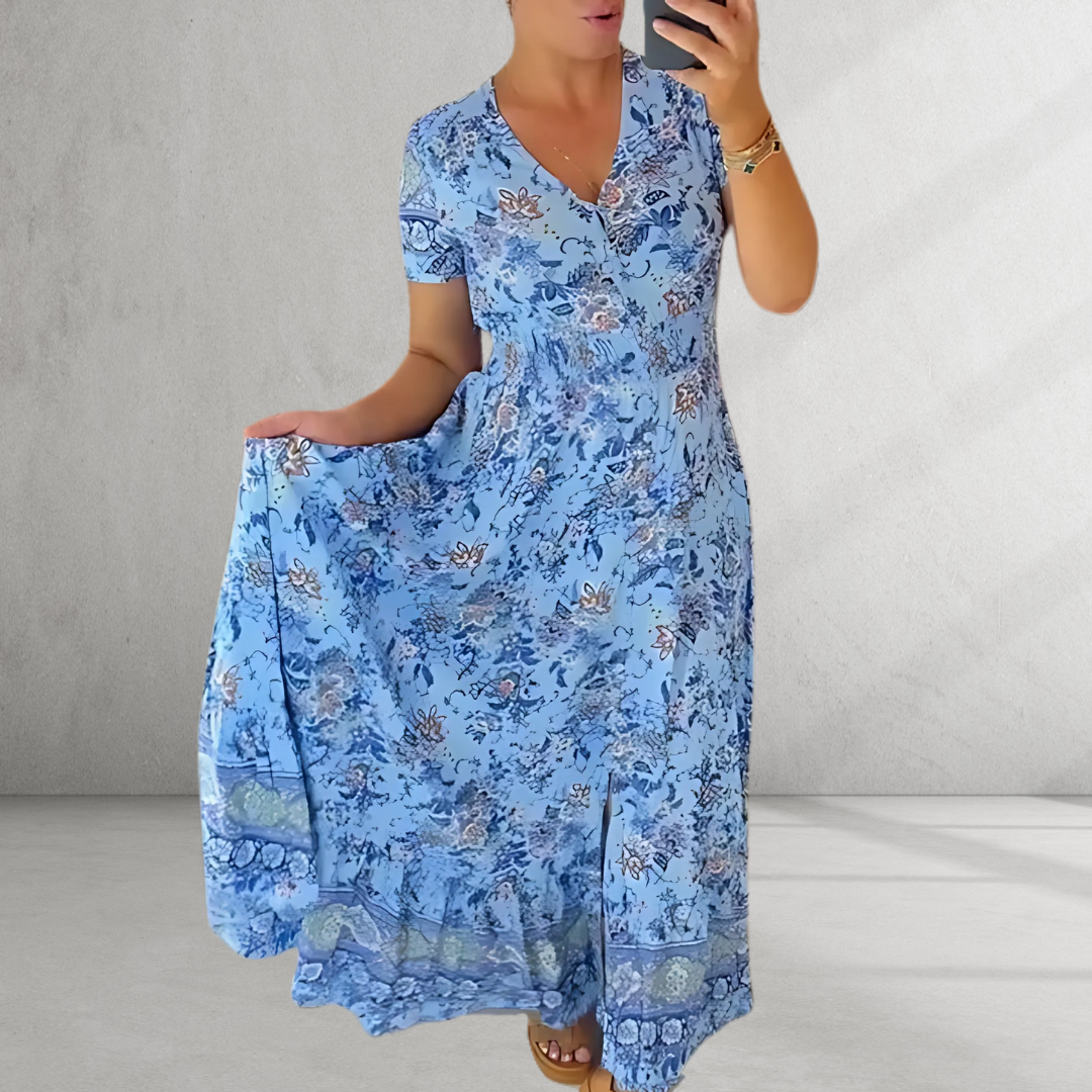 Greta™|V-Neck Dress
