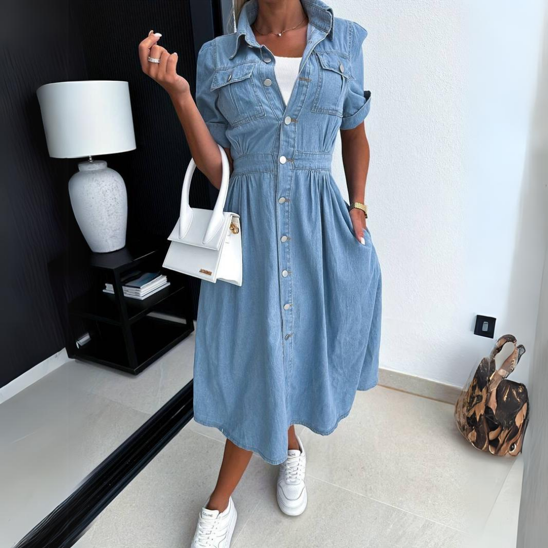 Ellie™|Trendy denim dress