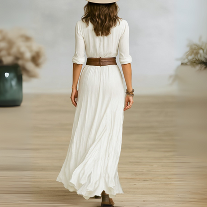 Alessia™|Long Belted Dress