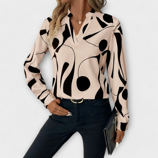 Harper™|Elegant blouse with long sleeves