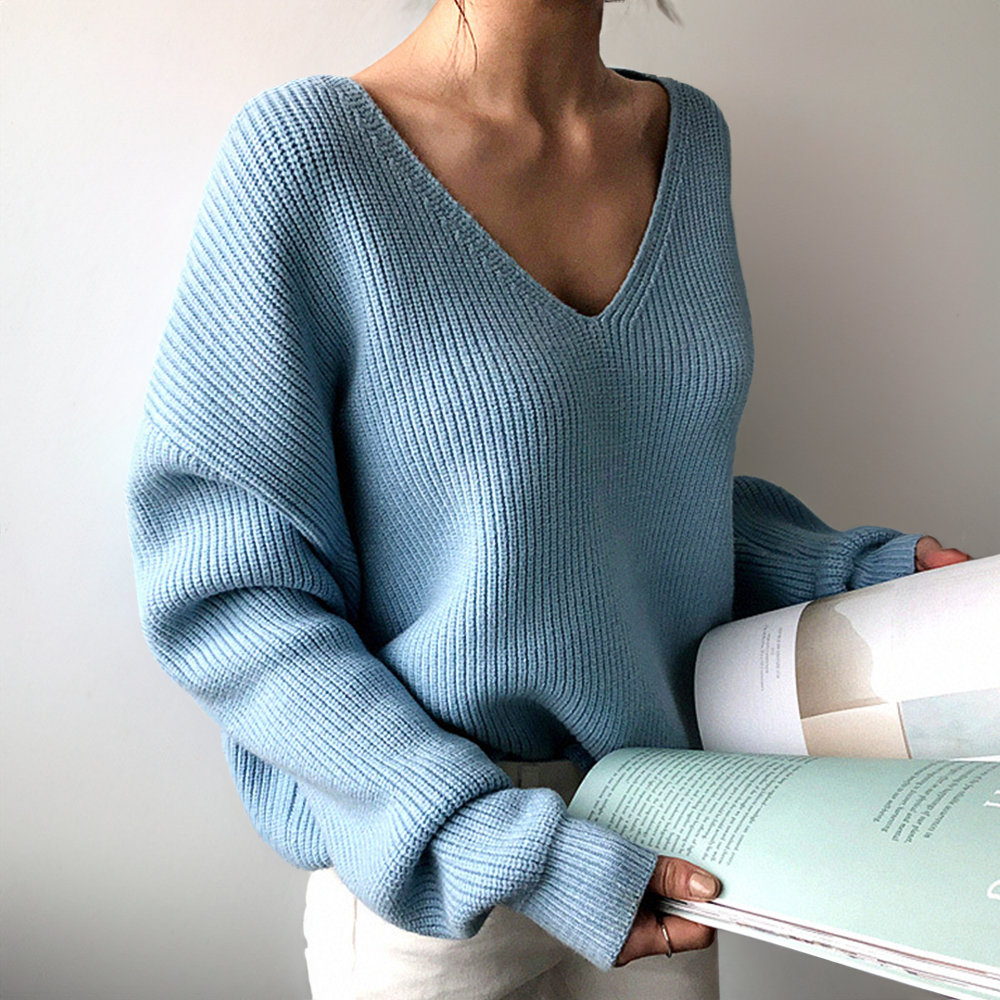Hazel™|Soft layered knit sweater