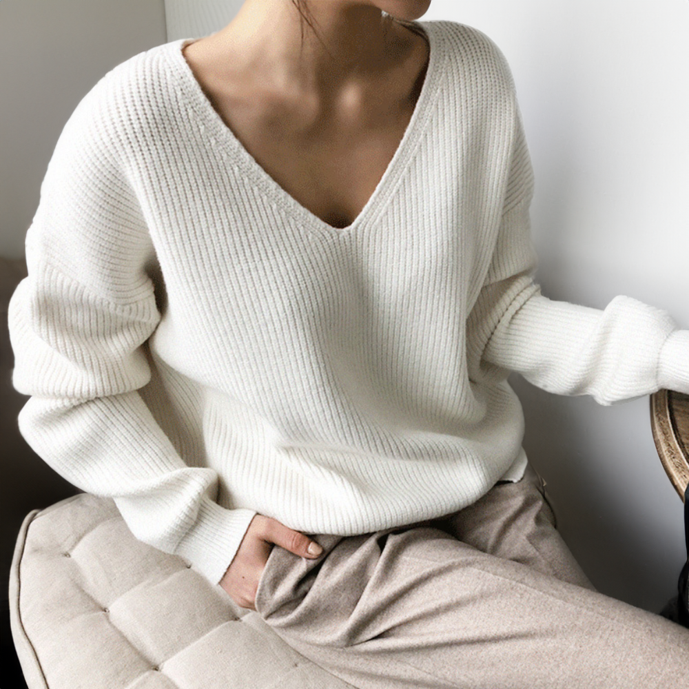 Hazel™|Soft layered knit sweater