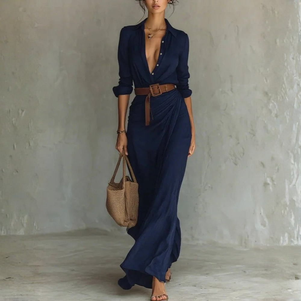 Hallie™|Elegant Dress with Belt