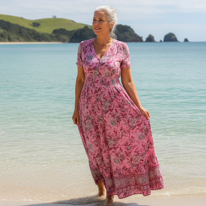 Greta™|V-Neck Dress