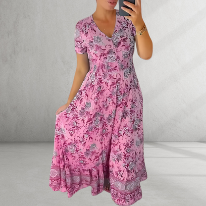 Greta™|V-Neck Dress