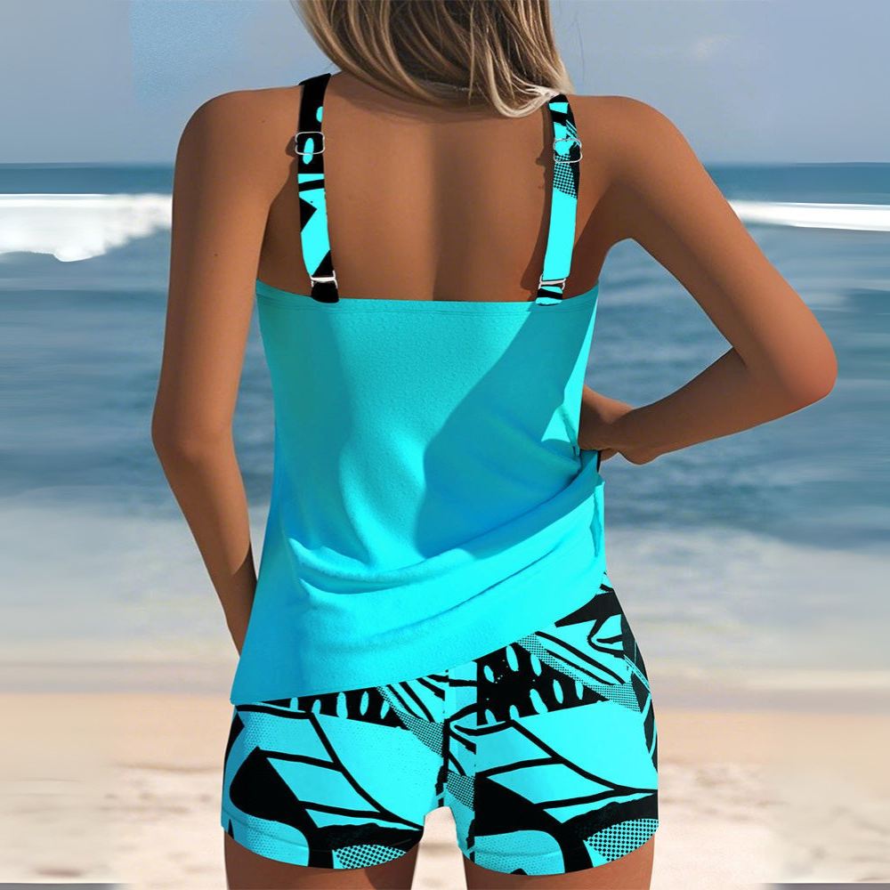 Maya™|Swimsuit Tank Top with Boxer Set