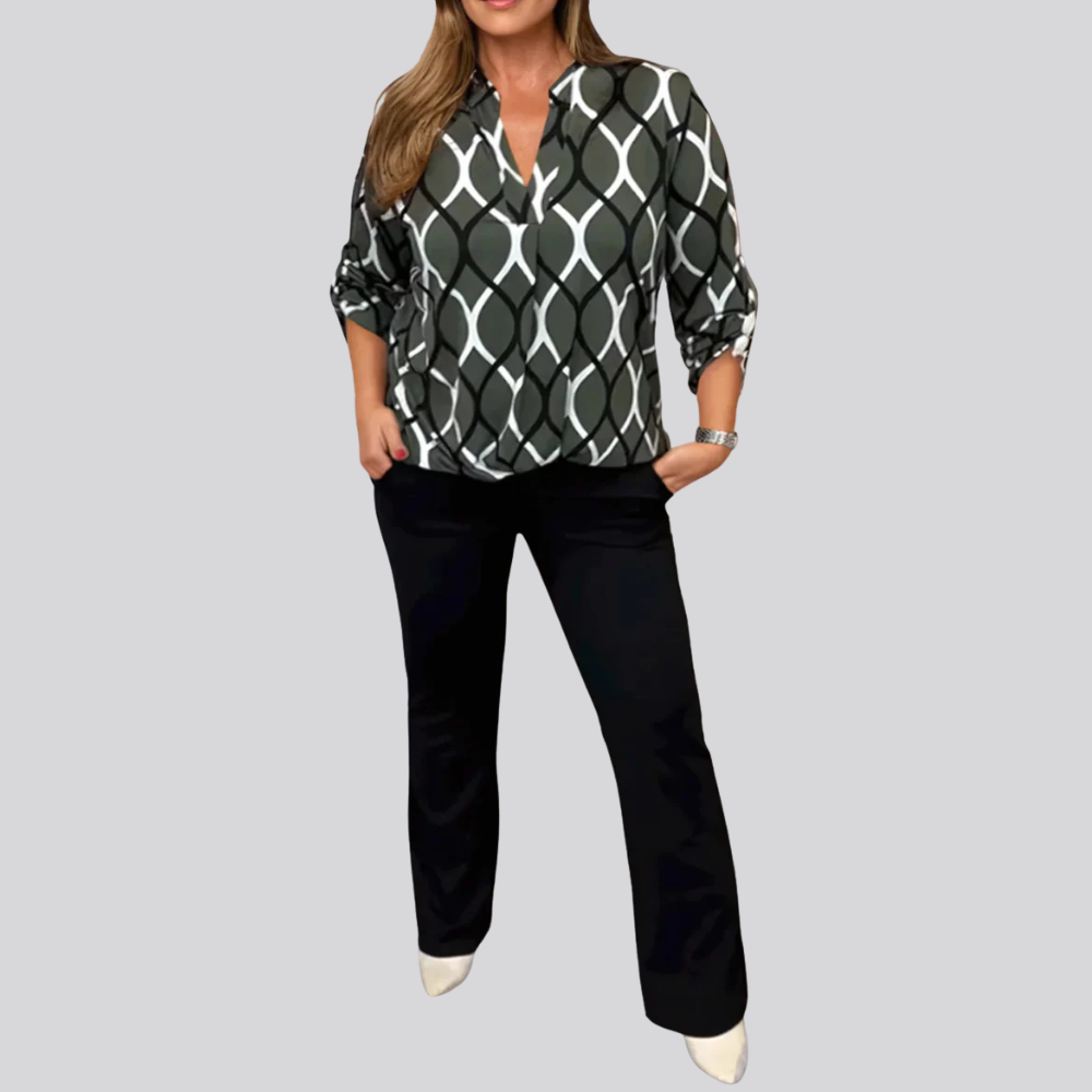 Carol™|Blouse with Graphic Print