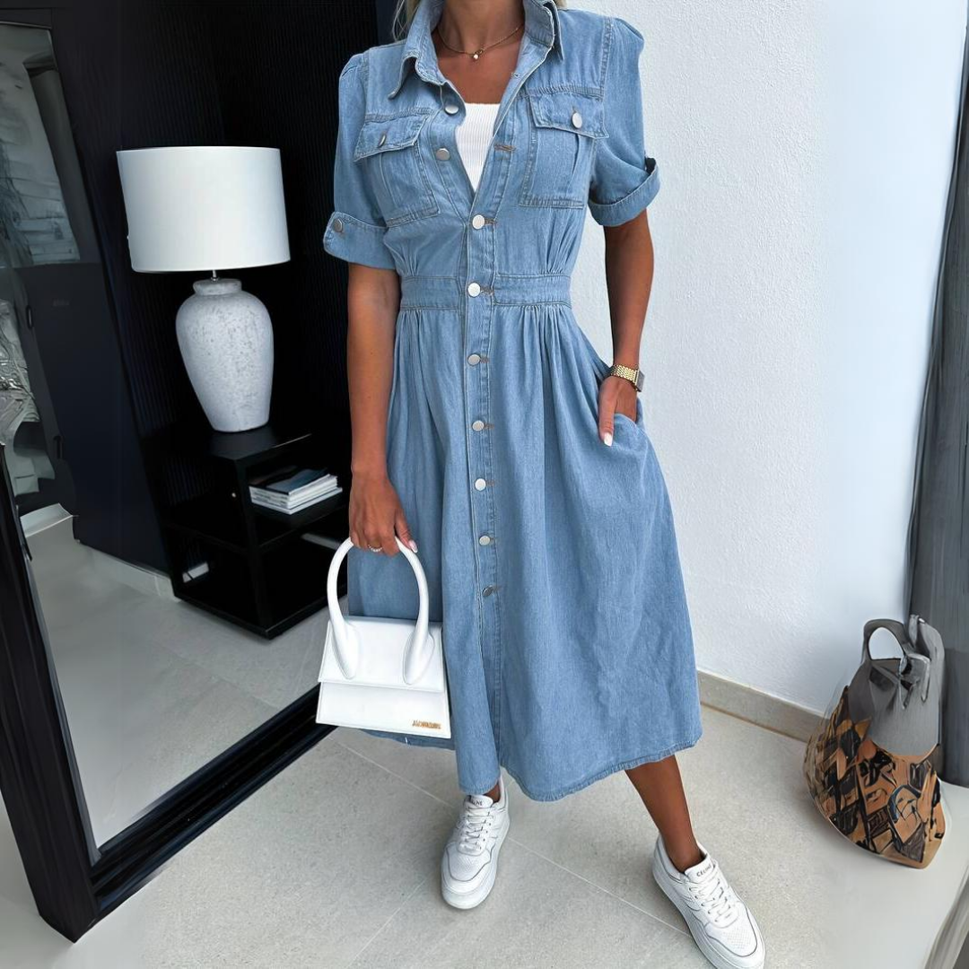 Ellie™|Trendy denim dress
