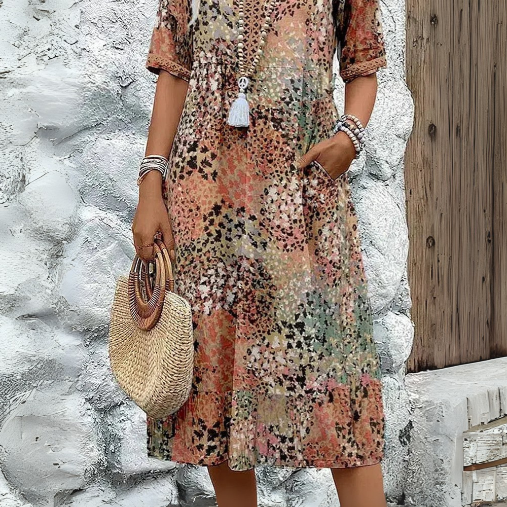 Eleanor™|Vibrant Mid Length Dress