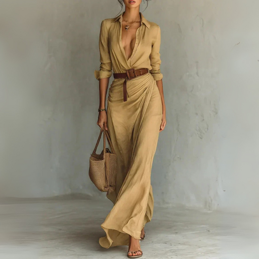 Hallie™|Elegant Dress with Belt