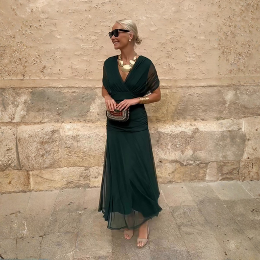 Eloise™|Elegant V-neck Maxi Dress