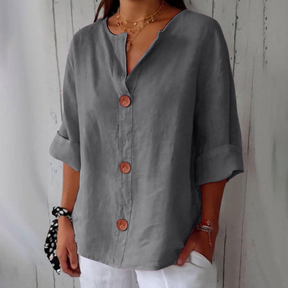 Anika™|Relaxed Linen Blouse