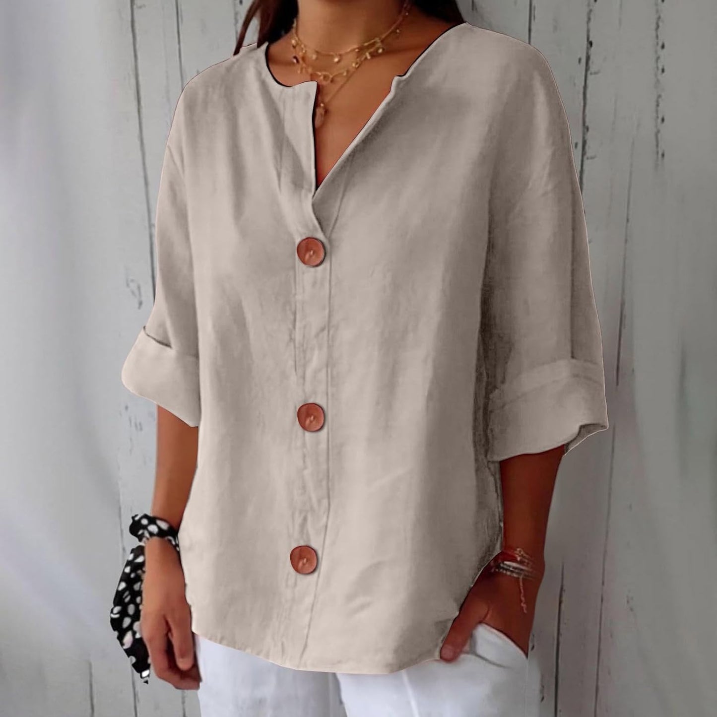 Anika™|Relaxed Linen Blouse