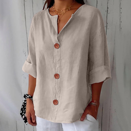 Anika™|Relaxed Linen Blouse