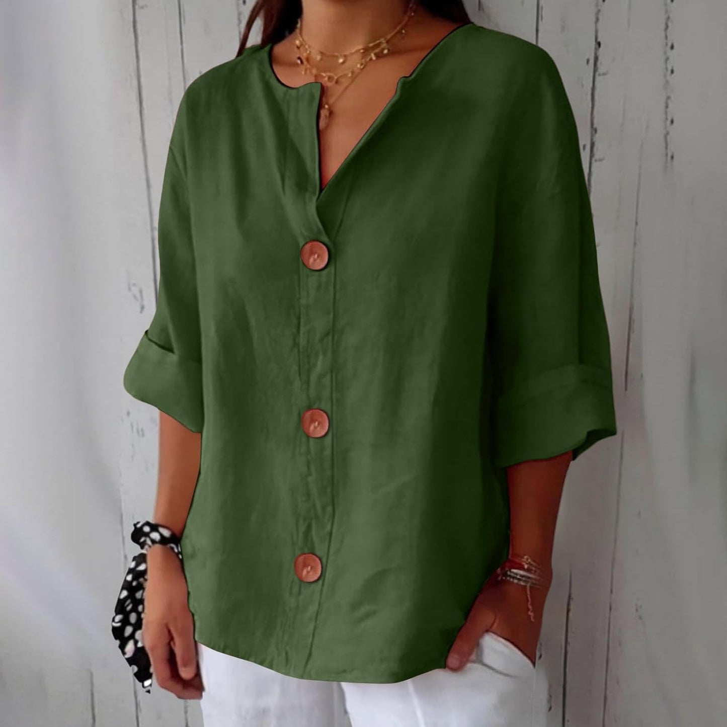 Anika™|Relaxed Linen Blouse