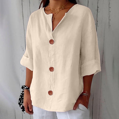 Anika™|Relaxed Linen Blouse