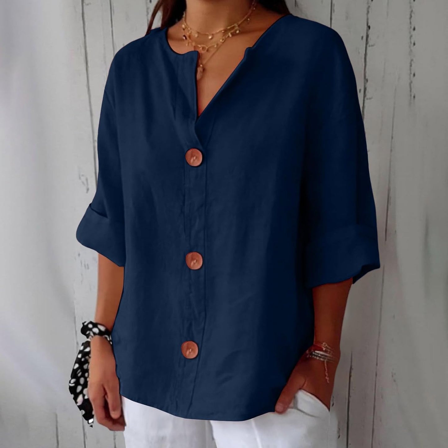 Anika™|Relaxed Linen Blouse