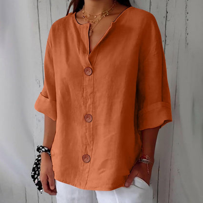 Anika™|Relaxed Linen Blouse