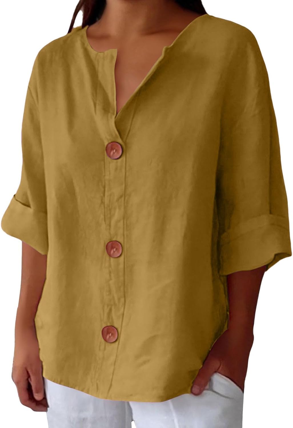 Anika™|Relaxed Linen Blouse