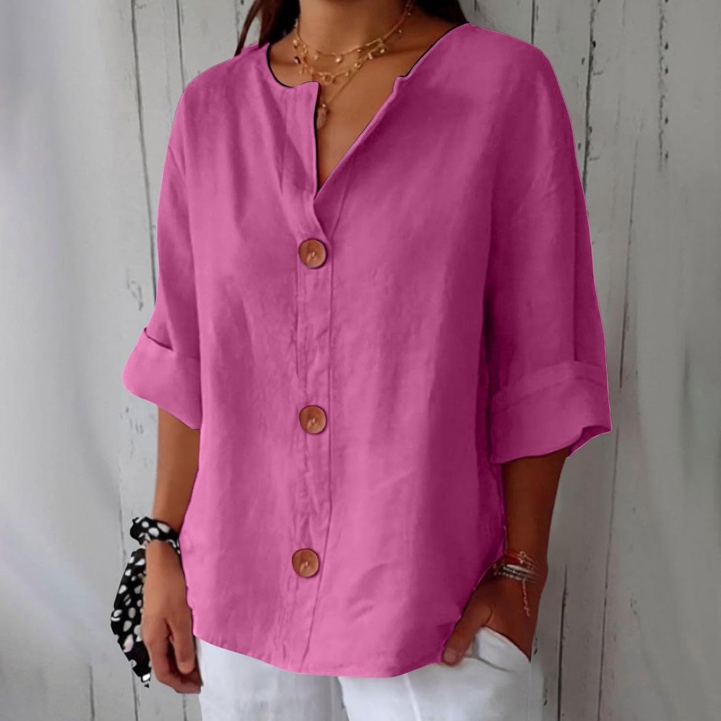 Anika™|Relaxed Linen Blouse