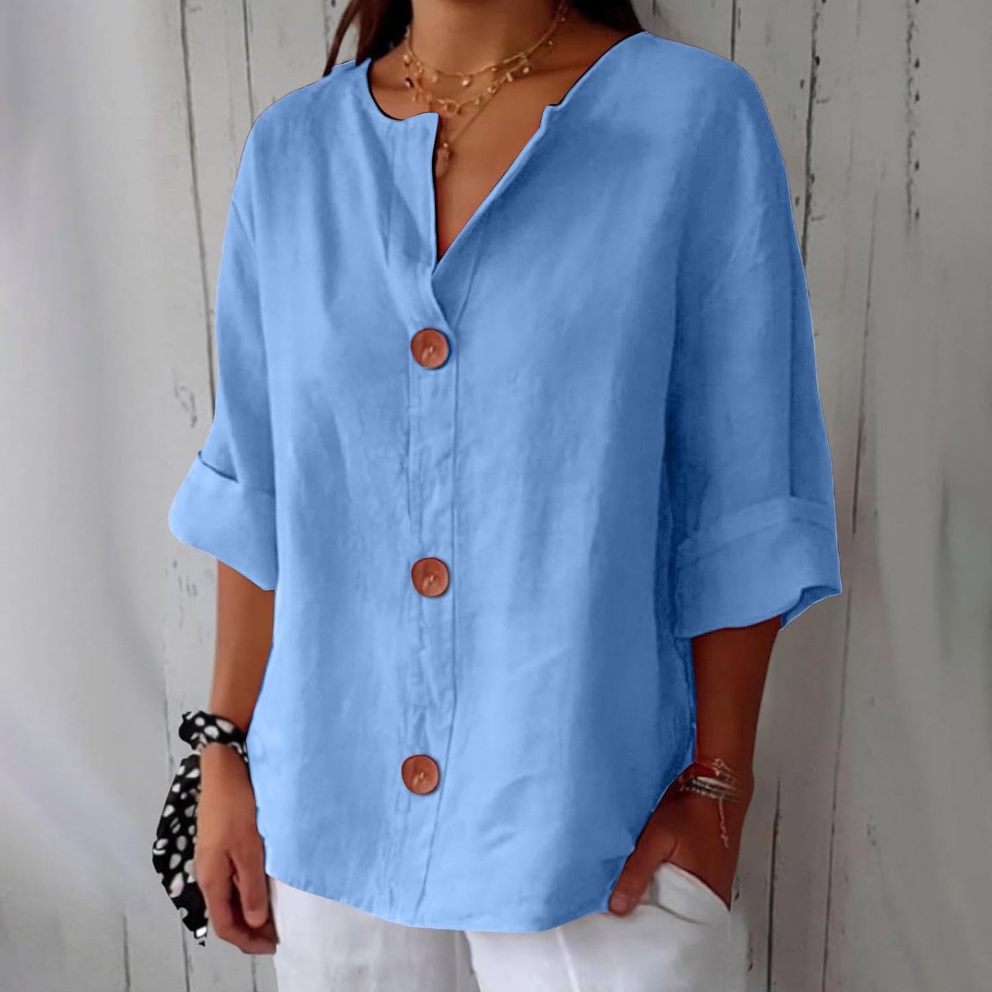 Anika™|Relaxed Linen Blouse