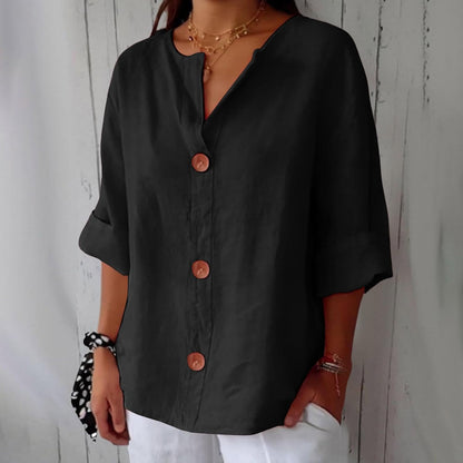 Anika™|Relaxed Linen Blouse