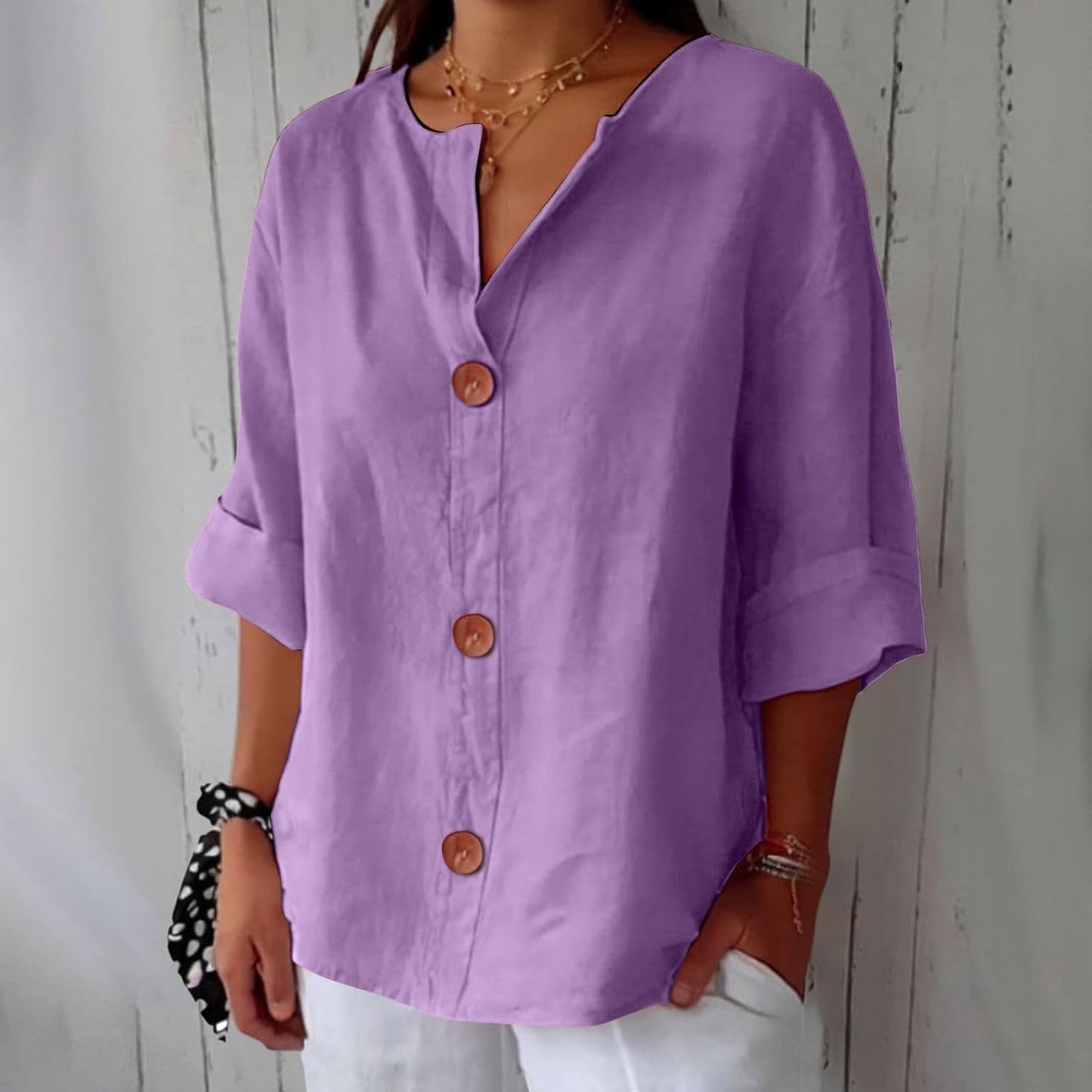 Anika™|Relaxed Linen Blouse