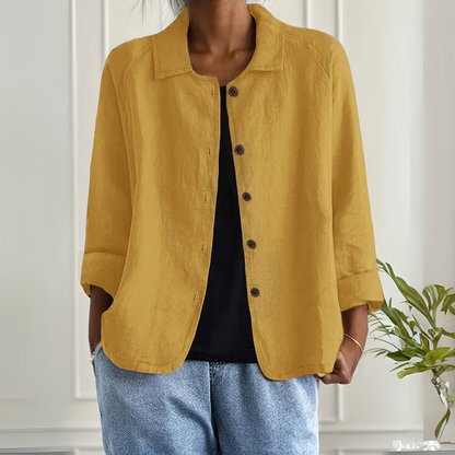Adeline™|Light Shirt Jacket In A Linen Blend