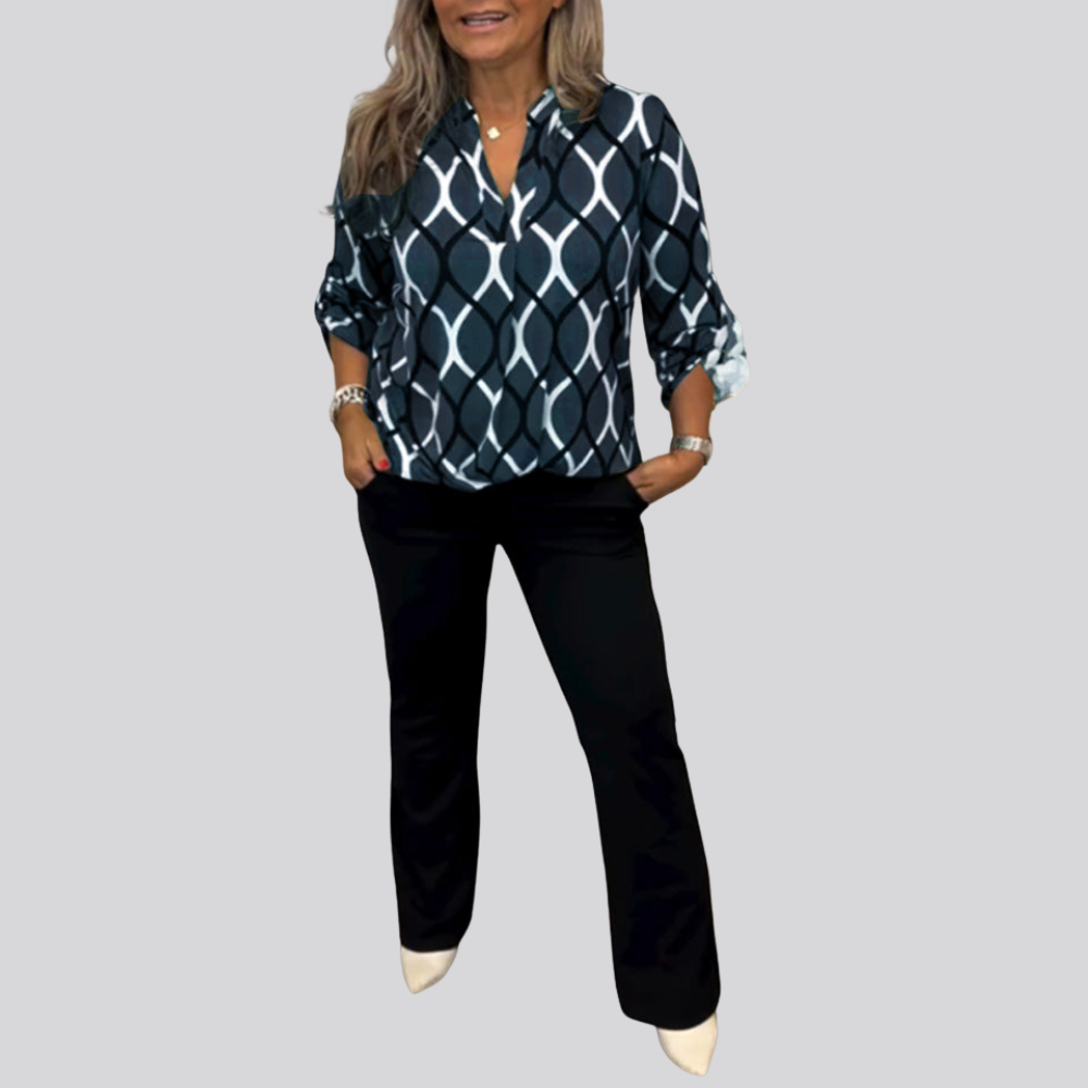 Carol™|Blouse with Graphic Print