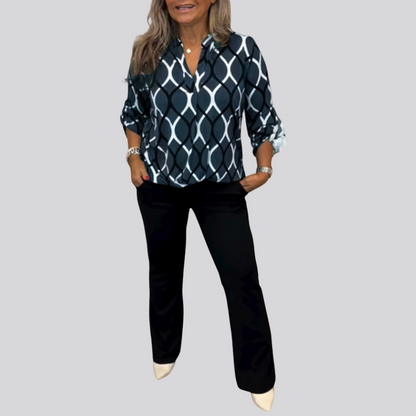 Carol™|Blouse with Graphic Print