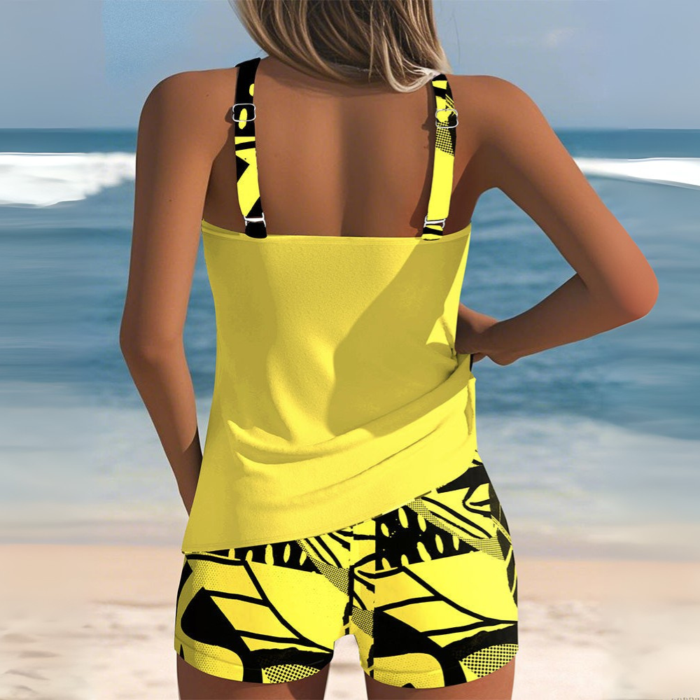 Maya™|Swimsuit Tank Top with Boxer Set