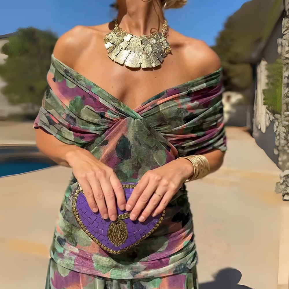 Eloise™|Elegant V-neck Maxi Dress