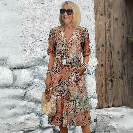 Eleanor™|Vibrant Mid Length Dress