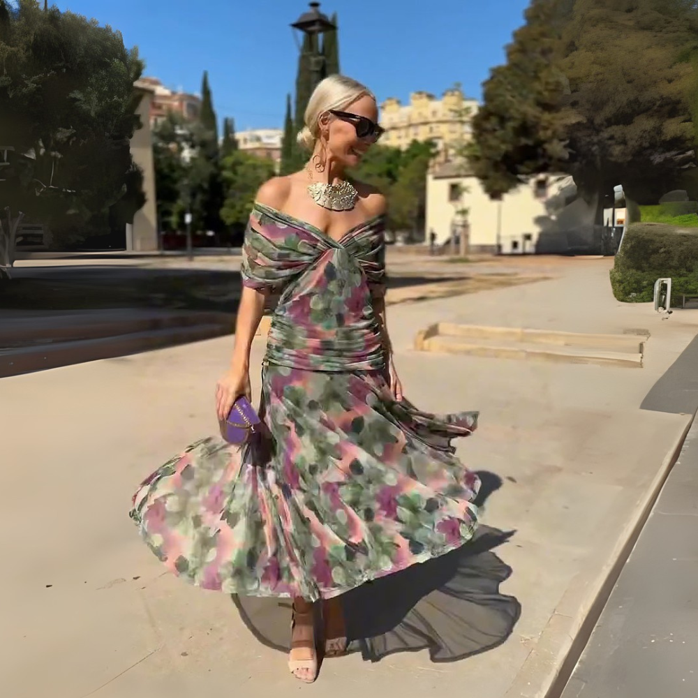 Eloise™|Elegant V-neck Maxi Dress