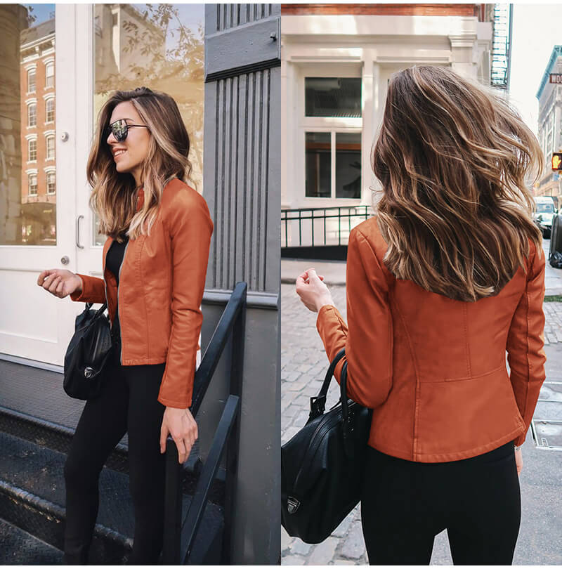 Lucy™|Italian leather jacket