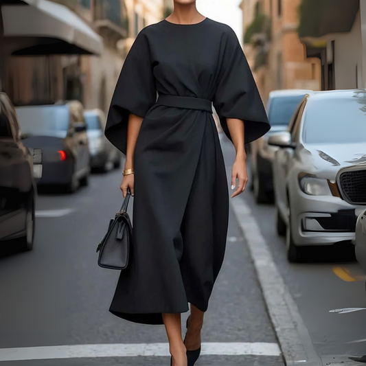 Kiki™|Maxi Length Evening Dress with Belt