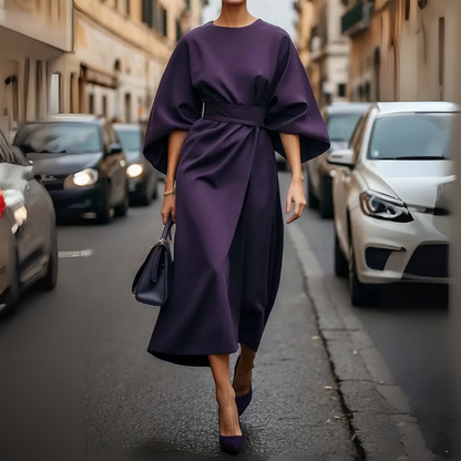 Kiki™|Maxi Length Evening Dress with Belt