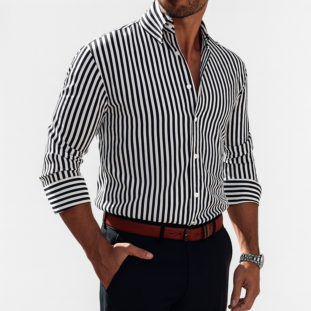 Joshua™|Shirt with bold stripes