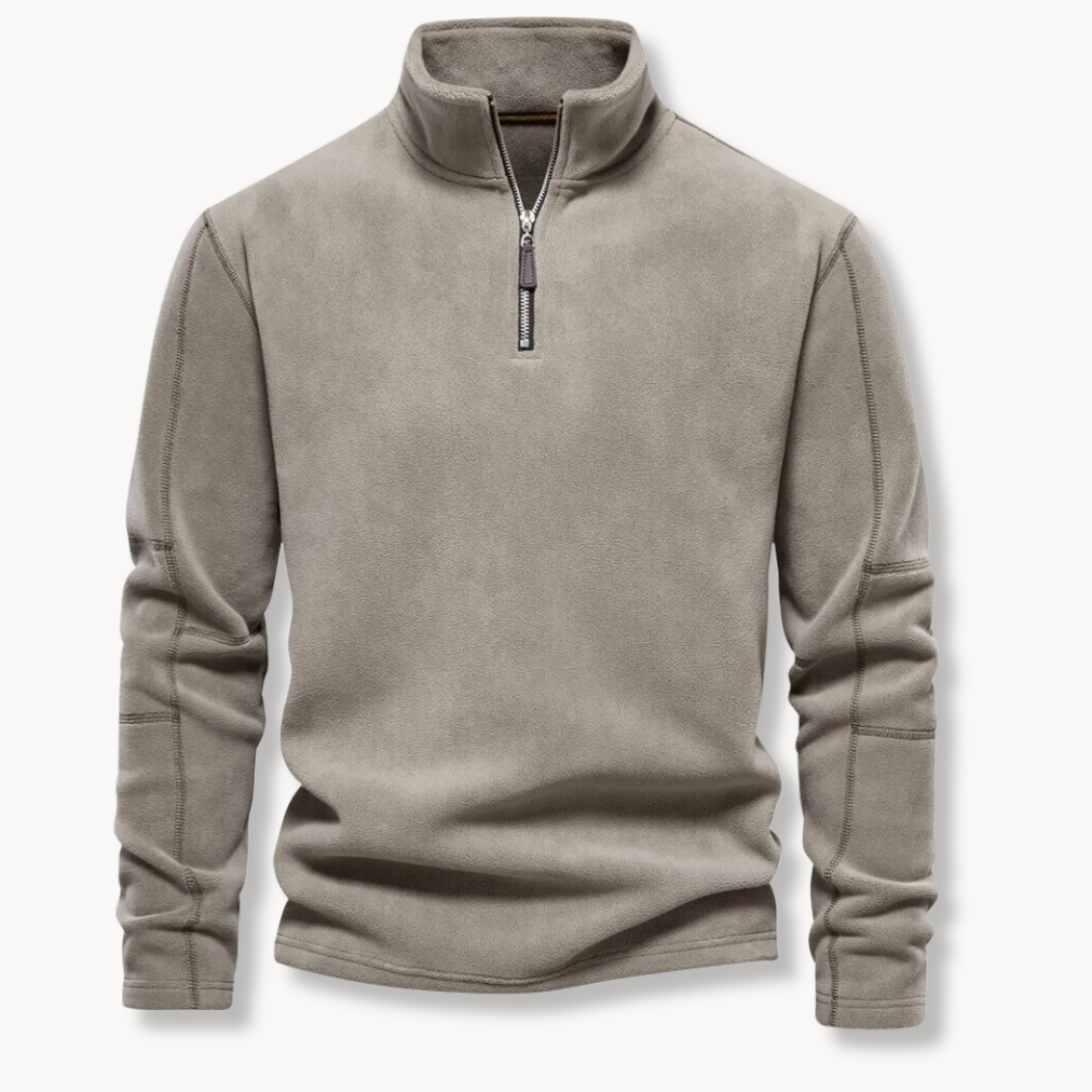 Thomas™|Quarter zip fleece sweater