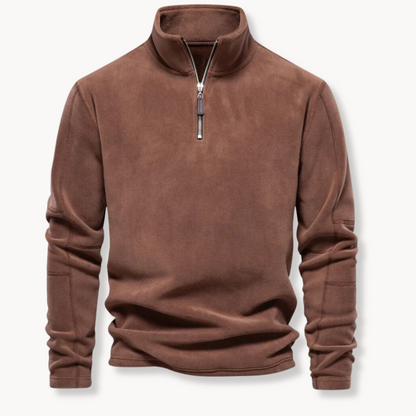 Thomas™|Quarter zip fleece sweater